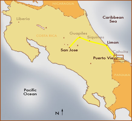 Map of Costa Rica